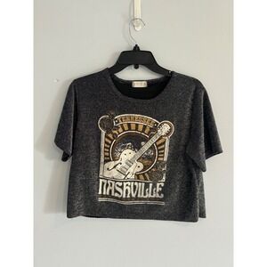 Altard State Nashville Tennessee‎ Graphic Tee Crop Top Sparkle S
